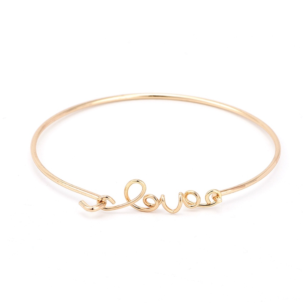 3 Piece Gold Love Bow Be Brave Bracelet Set - Picture 6 of 7